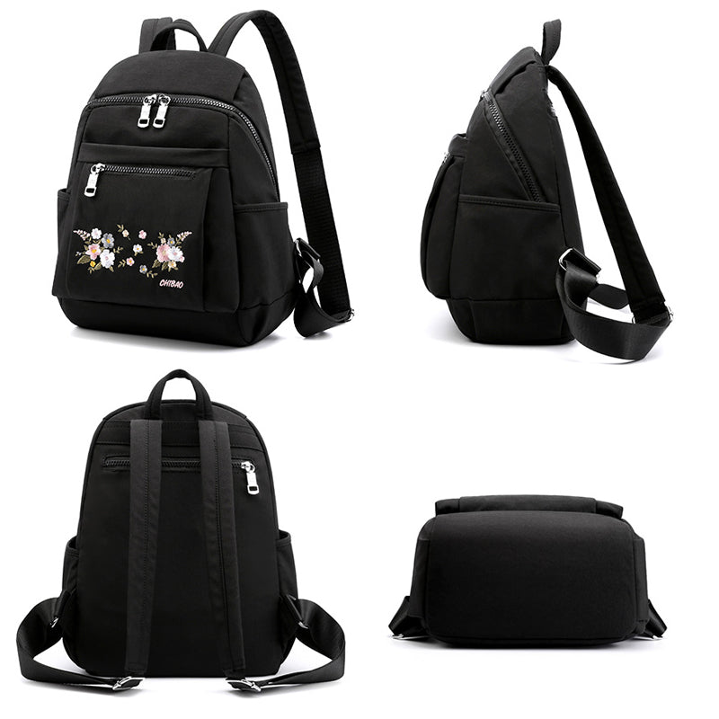 Amelia | Floral Embroidered Travel Backpack