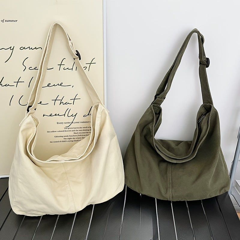 Hailey | Large Canvas Crossbody Bag