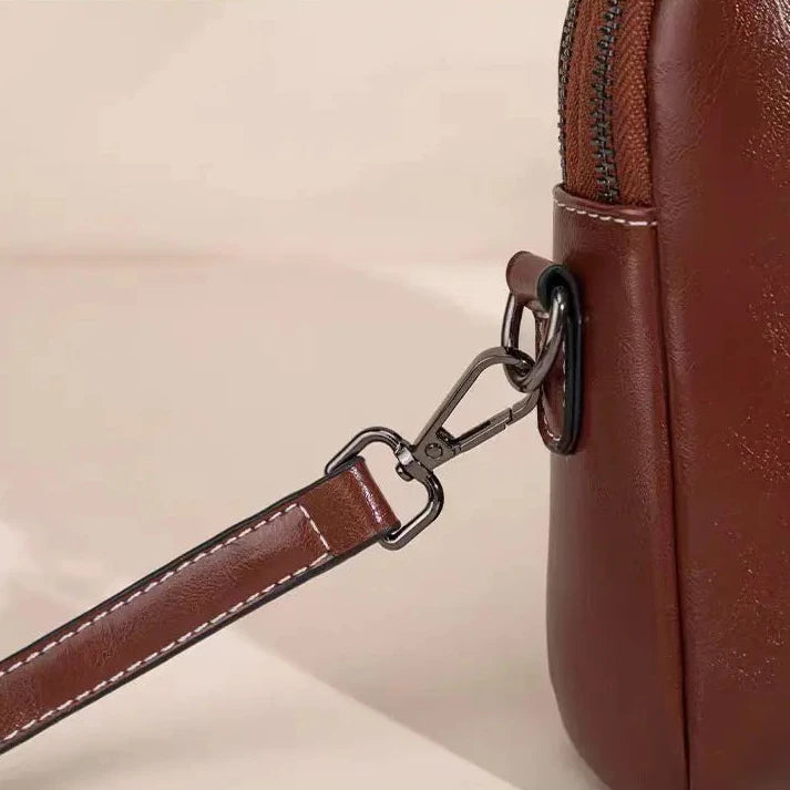 Olivia | Women's Vintage Leather Small Crossbody Sling Bag