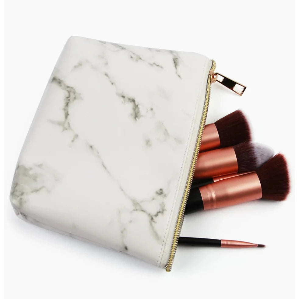 Amelia | Marble Elegance 3-in-1 Cosmetic Toiletry Makeup Travel Bag Set