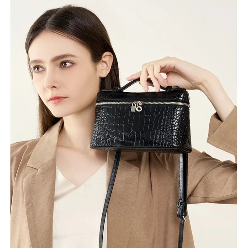 Elle | Women's Leather Top-Handle Crossbody Sling Handbag