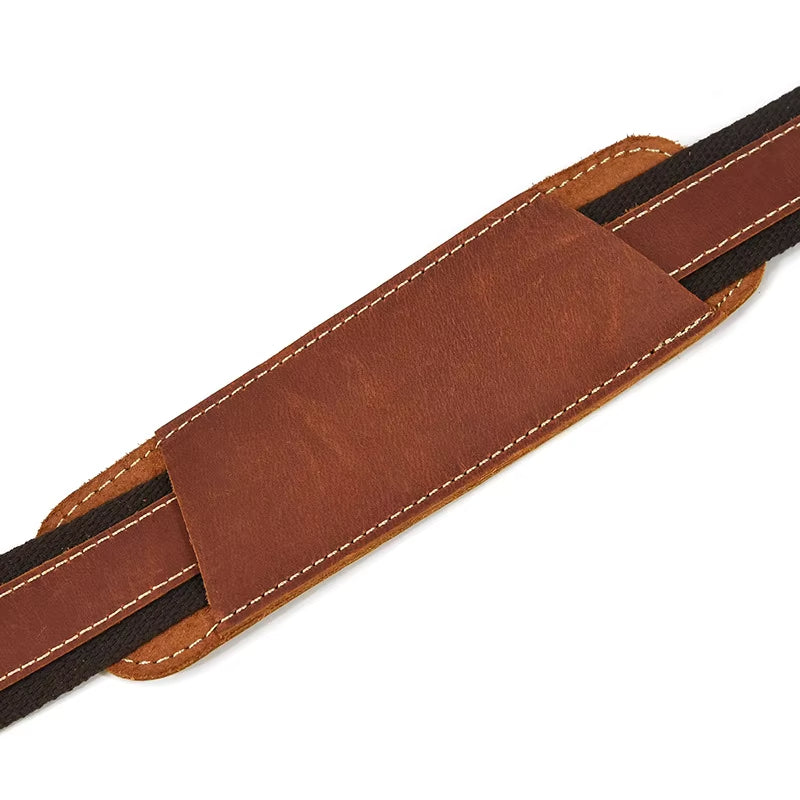 George | Men's Vintage Leather Travel Crossbody Messenger Bag