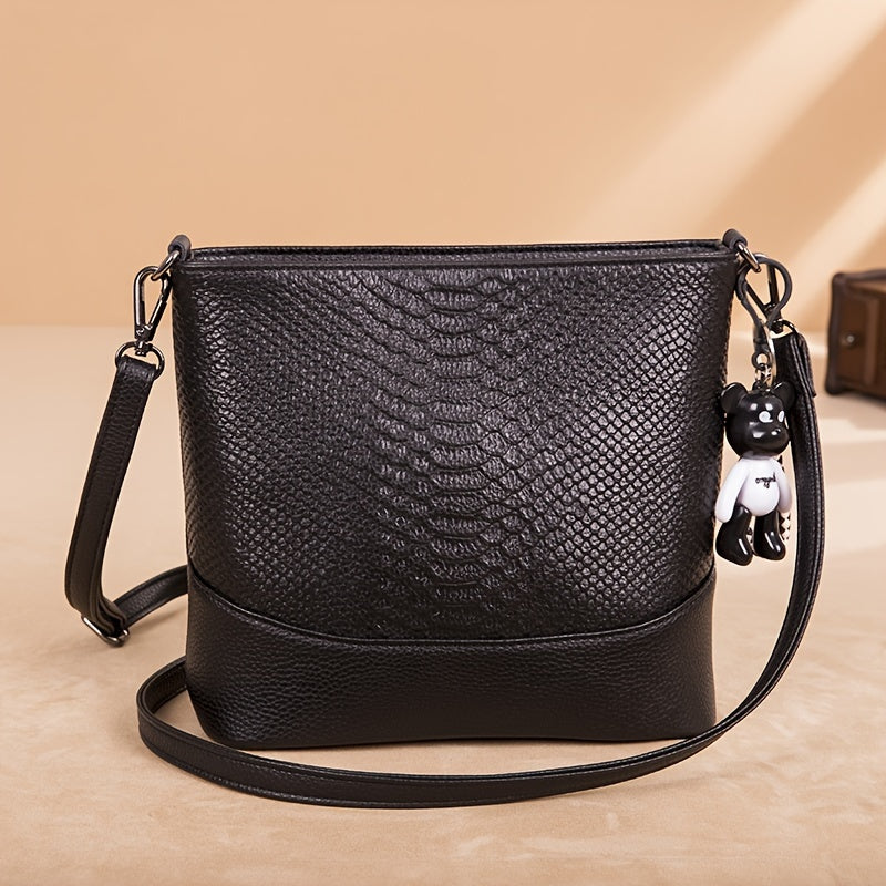 Sophia | Crocodile-Textured Leather Crossbody Bag