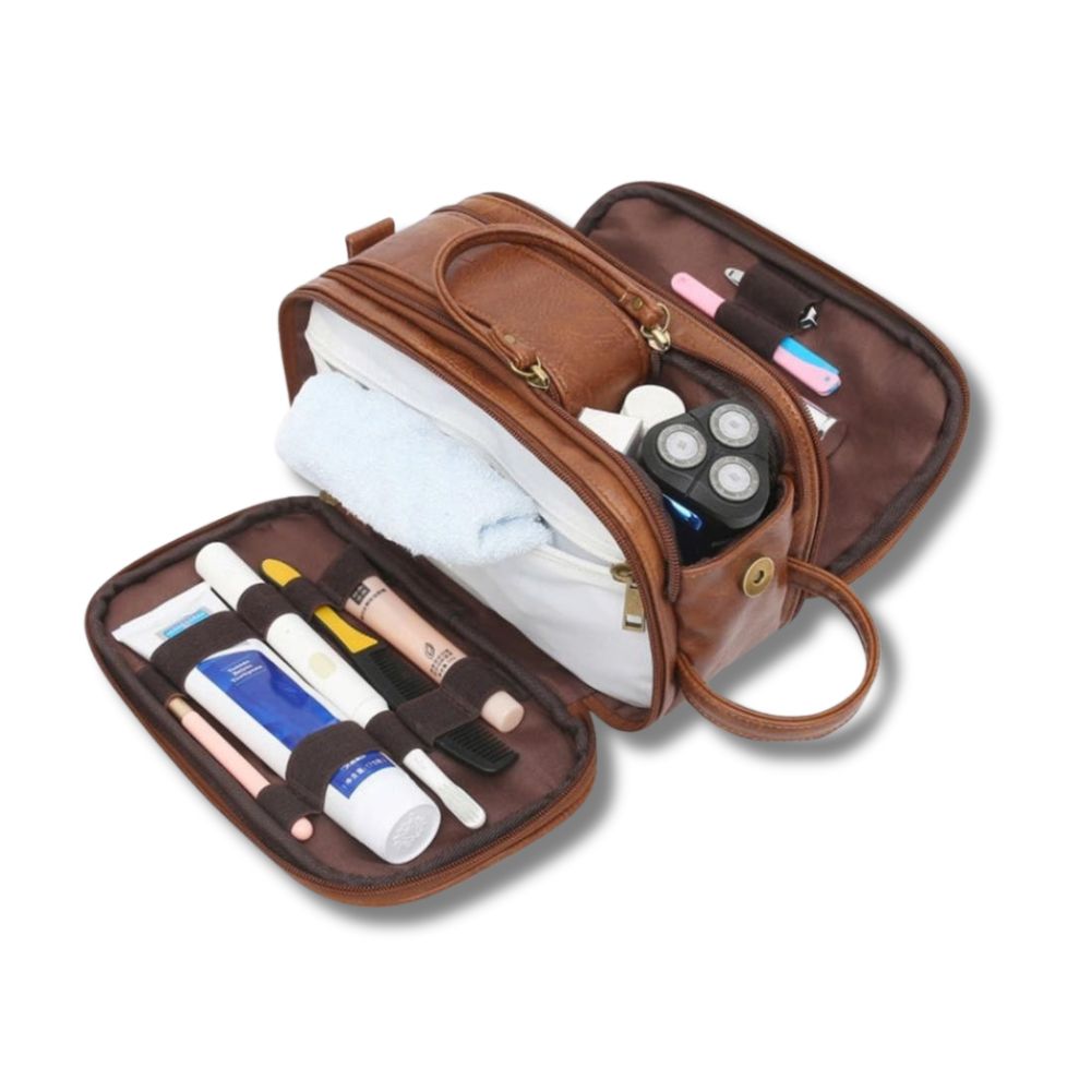 Royal Leather Travel Toiletry Bag