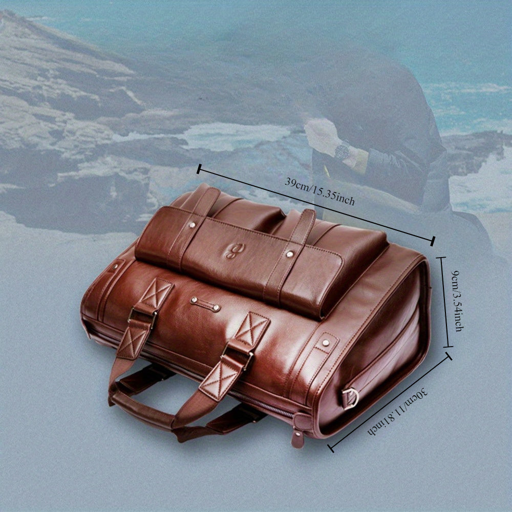 Dario | Leather Crossbody Laptop Travel Messenger Bag