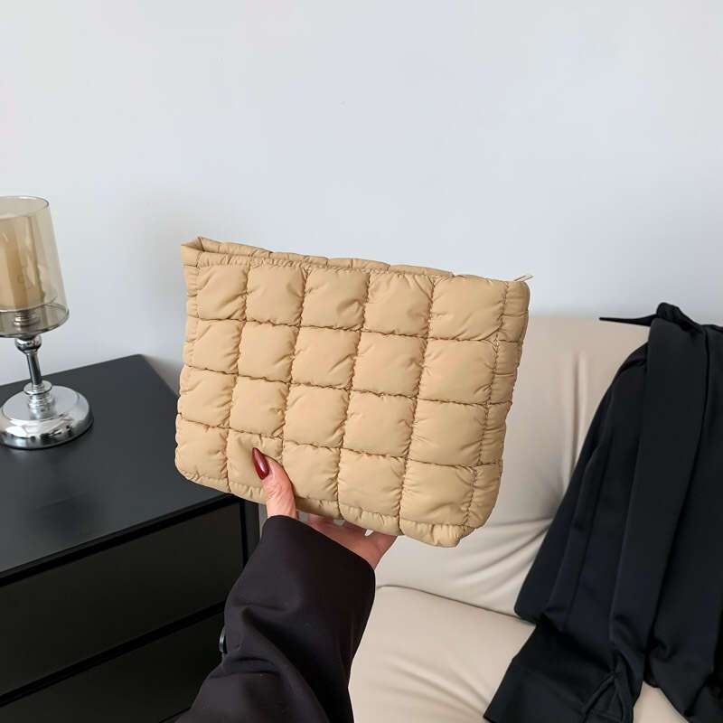 Sophie | Quilted Zippered Cosmetic Makeup Clutch Bag