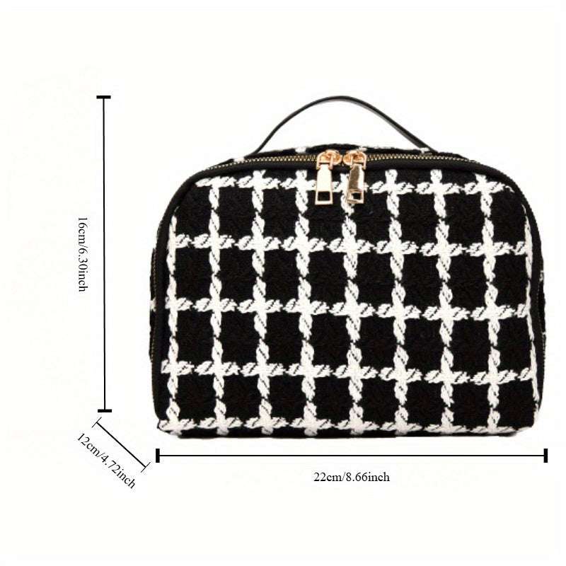 Chic Check Travel Toiletry Bag