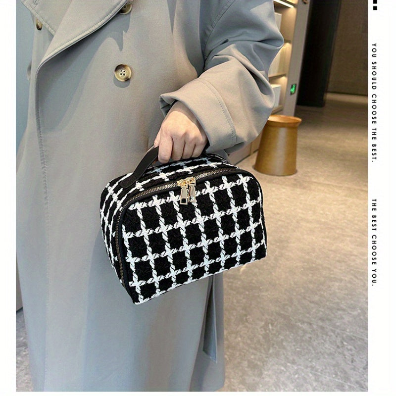 Chic Check Travel Toiletry Bag