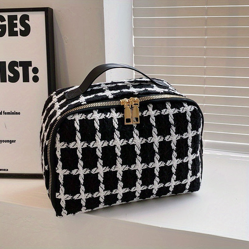 Chic Check Travel Toiletry Bag