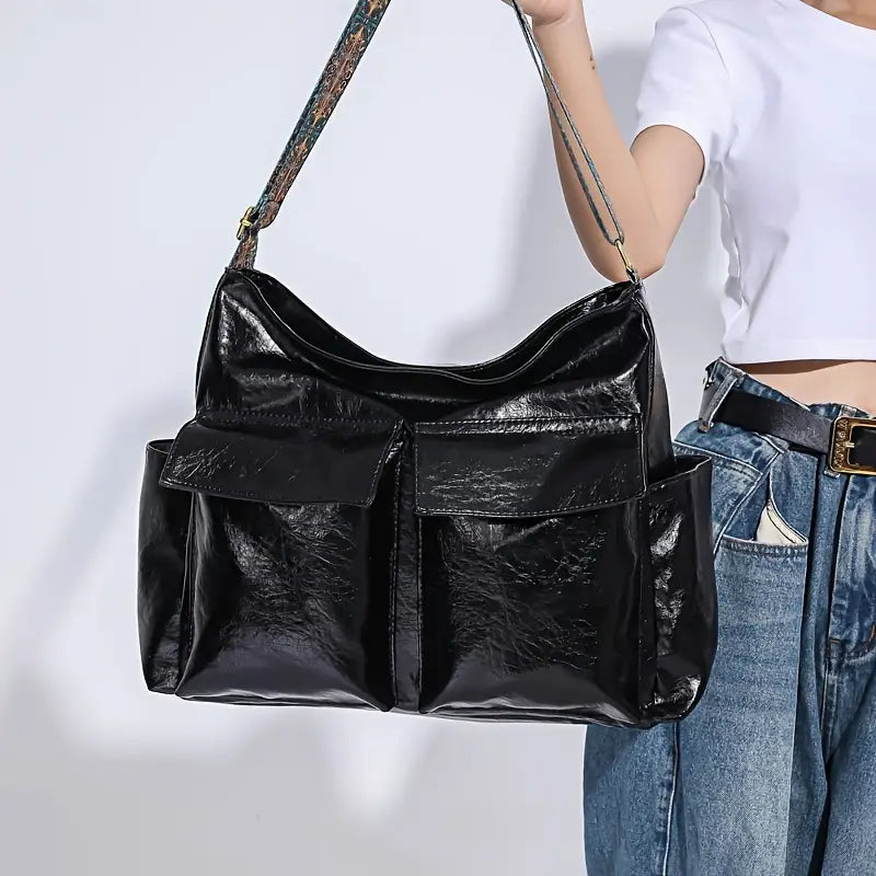 Emma | Retro Multi-Pocket Crossbody Messenger Handbag