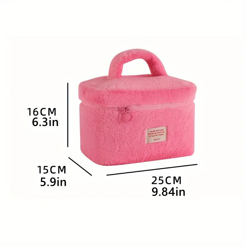 Audrey | Women's Large Capacity Plush Cosmetic Makeup Bag Organiser