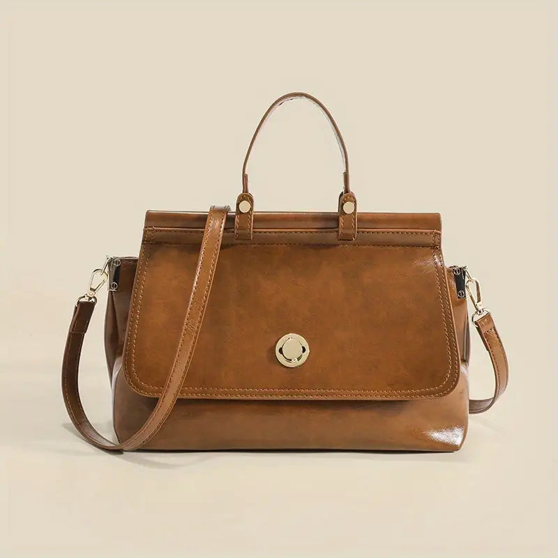 Ann | Women's Chic Vintage Faux Leather Crossbody Messenger Handbag