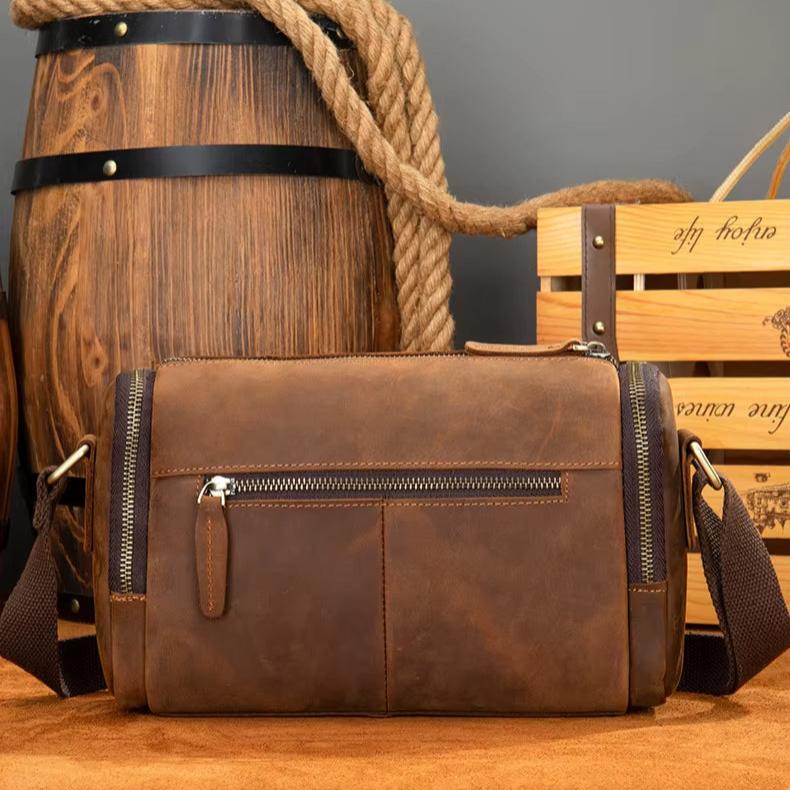 Ethan | Men's Vintage Leather Crossbody Sling Travel Bag