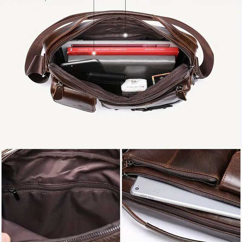 Liam | Men's Genuine Leather Crossbody Sling Bag for Tablet