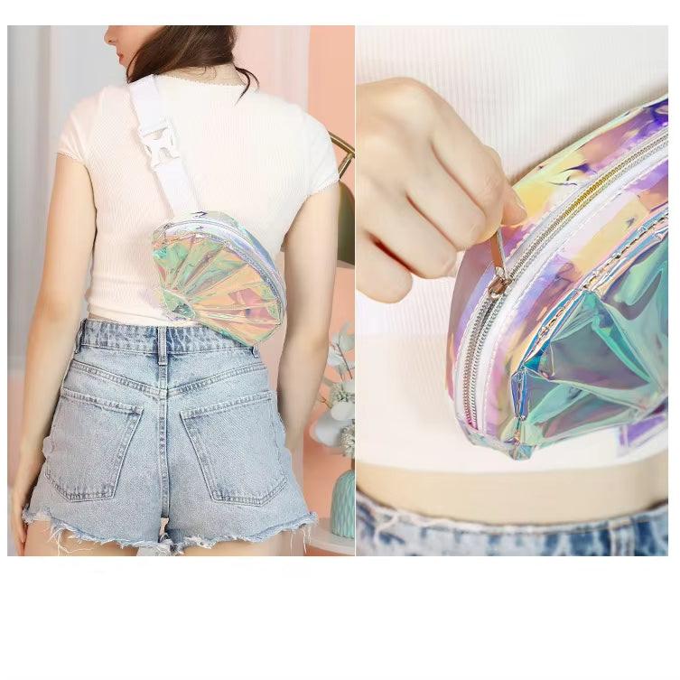 Georgia | Holographic Shell Shaped Crossbody Waist Bum Bag