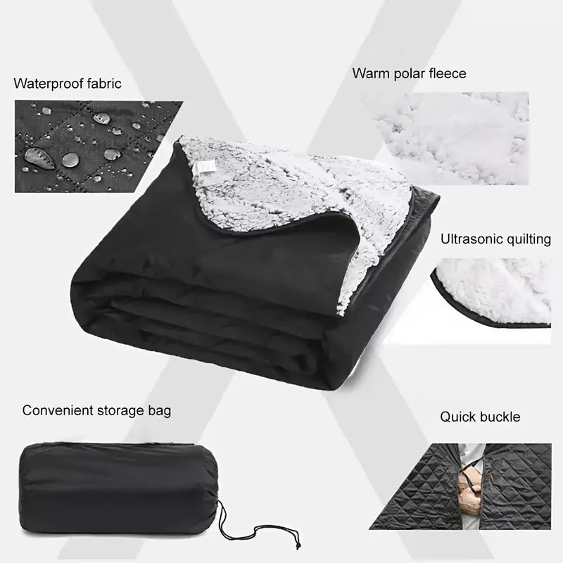 Ivy | Ultra-Soft Lamb Fleece Portable Camping Travel Blanket