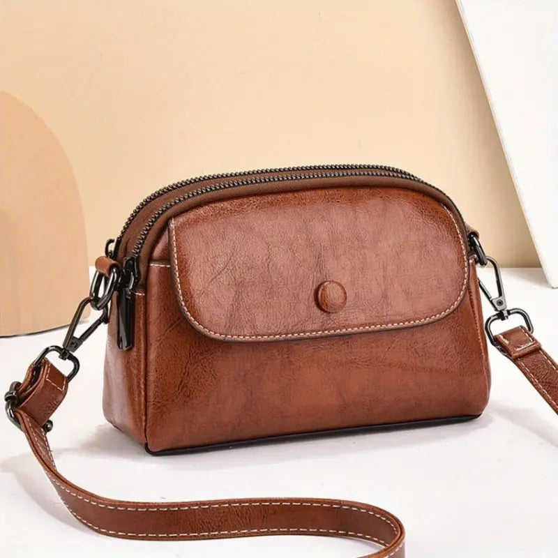 Emma | Simple Leather Crossbody Sling Bag