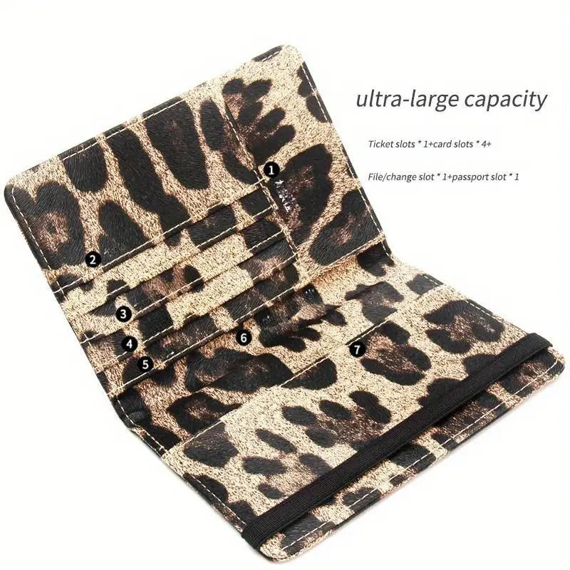 Leo | Lightweight Leopard Print Passport Holder Travel Wallet