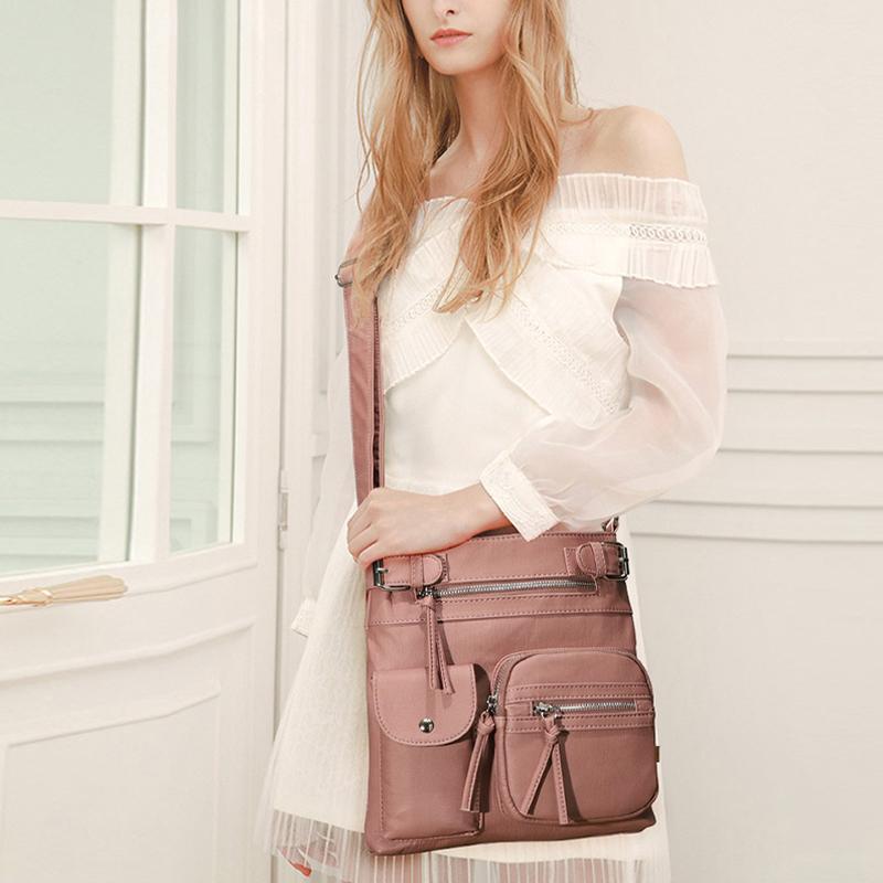 Annie | Vegan Mushroom Multi-Pocket Crossbody Bag