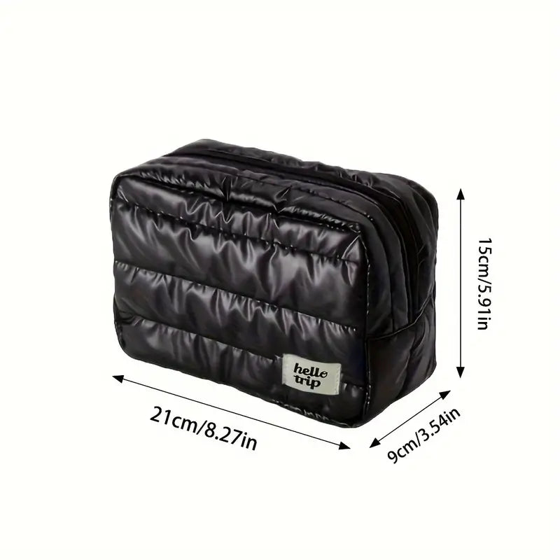 Eleanor | Quilted Padded Makeup Cosmetic Toiletry Bag