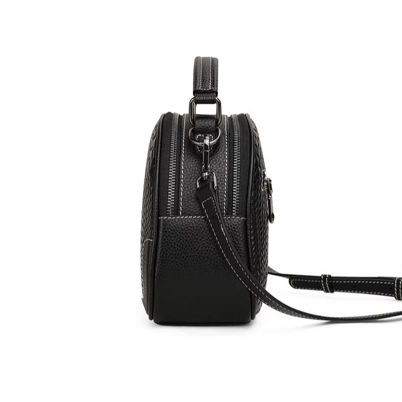 Lara | Chic Genuine Leather Round Crossbody Sling Handbag