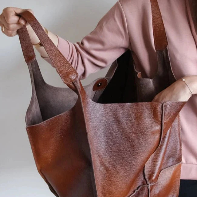 Emma | Women's Large Vegan Leather Tote Shoulder Bag