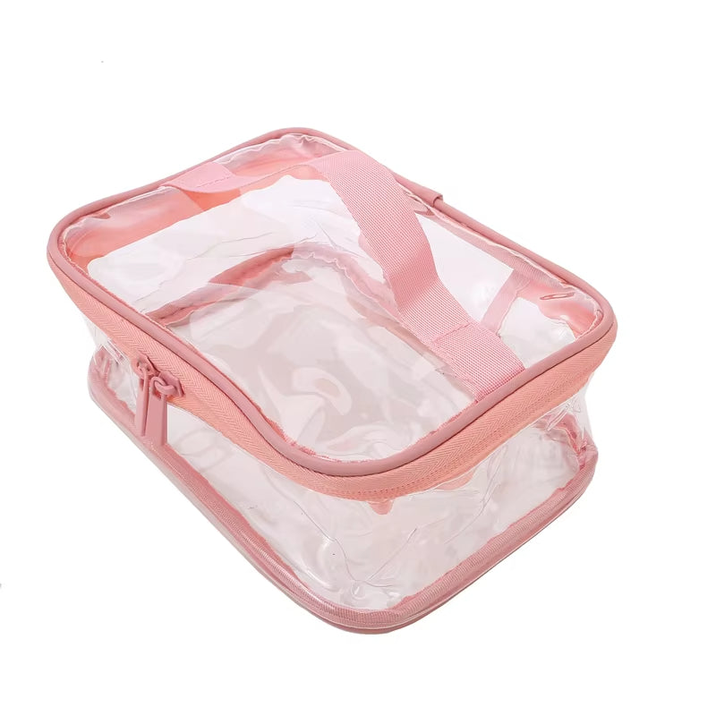 Valerie | Zippered Waterproof Clear Travel Makeup Cosmetic Toiletry Bag