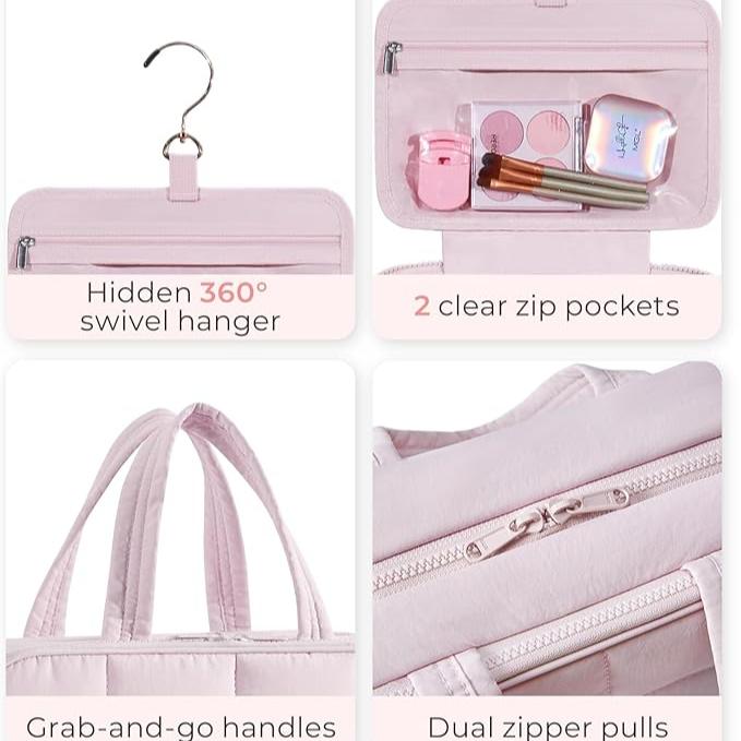 Emma | Travel Cosmetic Makeup Toiletry Bag with Jewelry Organiser