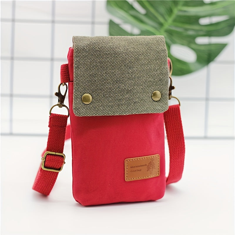 Elena | Retro Canvas Mobile Phone Bag