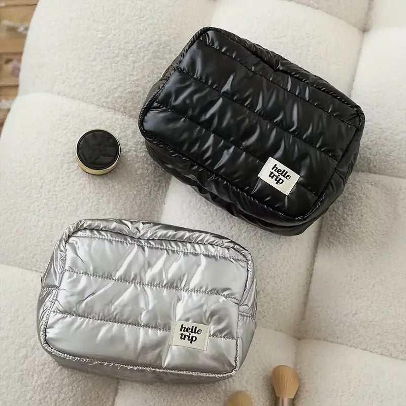 Eleanor | Quilted Padded Makeup Cosmetic Toiletry Bag