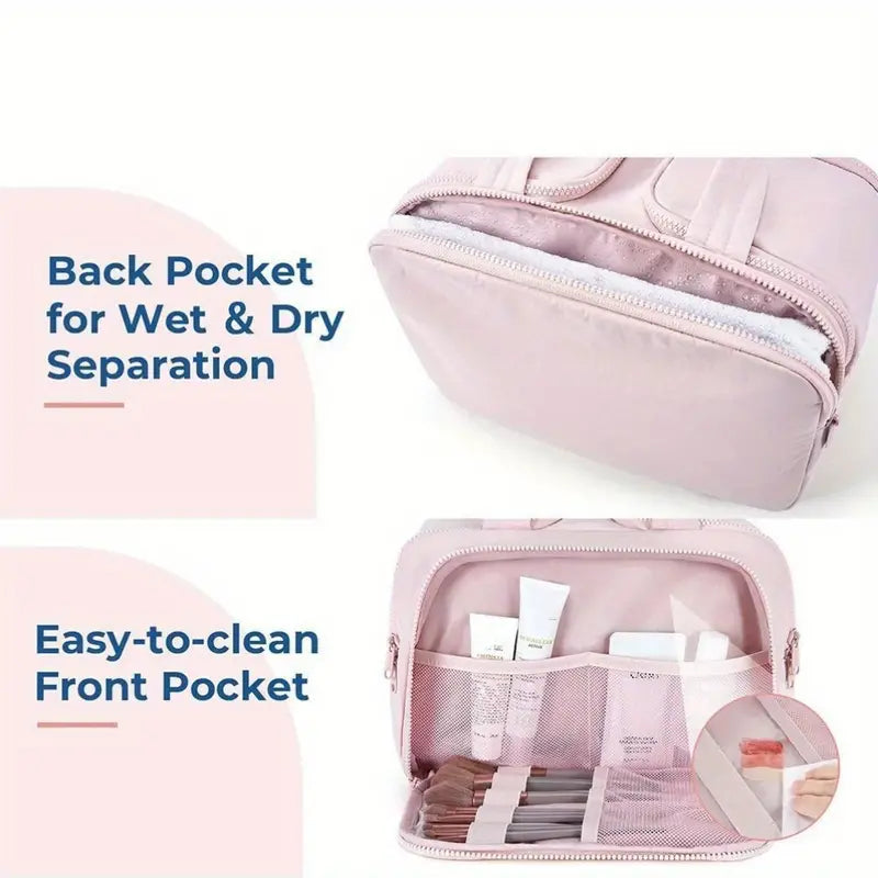 Victoria | Large Waterproof Nylon Cosmetic Makeup Bag