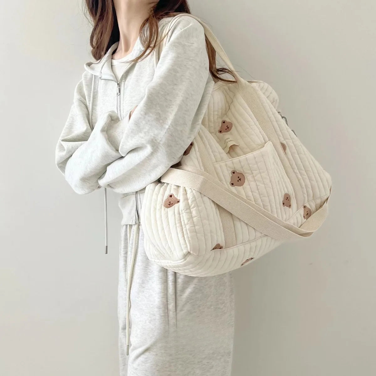 Amelia | Embroidered Foldable Garment Travel Duffle Bag