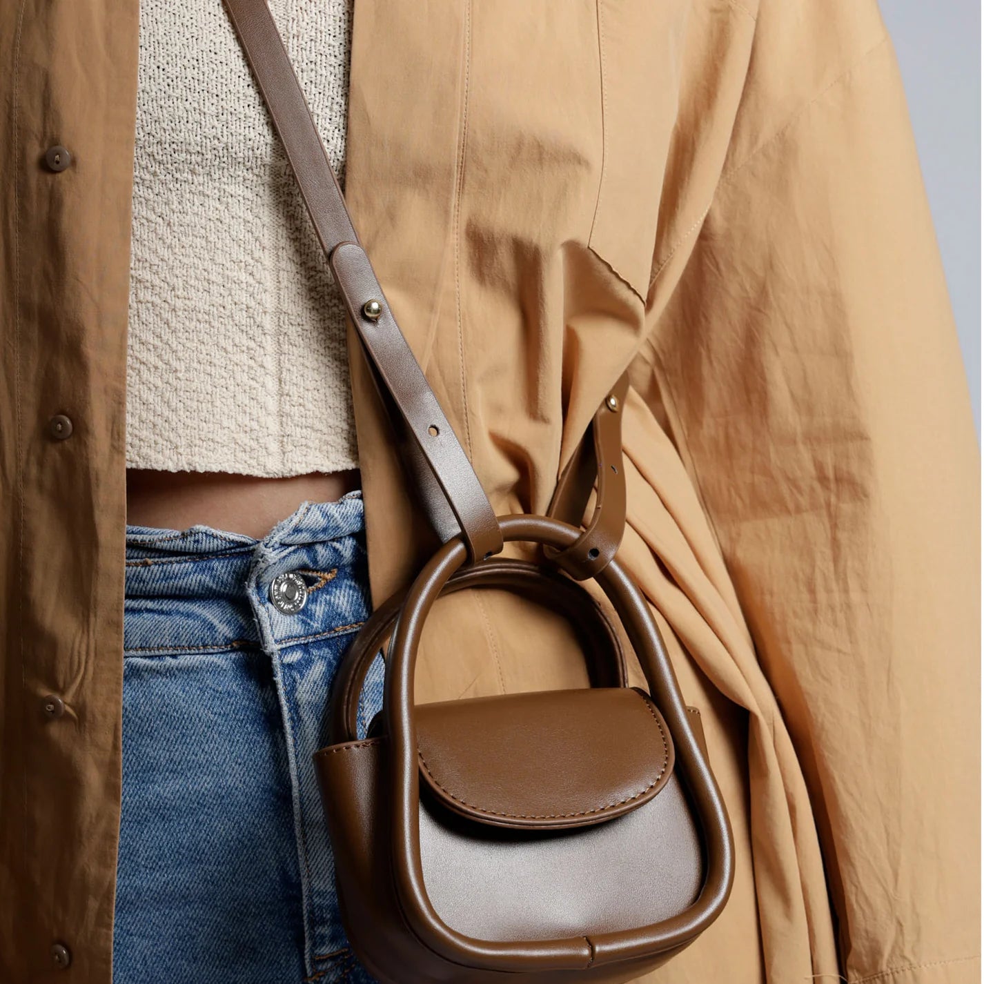 Emma | Mini Vintage Crossbody Sling Saddle Bag