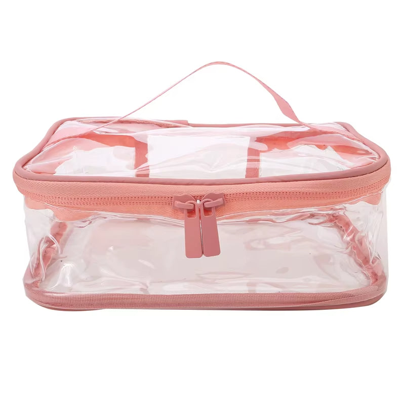 Valerie | Zippered Waterproof Clear Travel Makeup Cosmetic Toiletry Bag