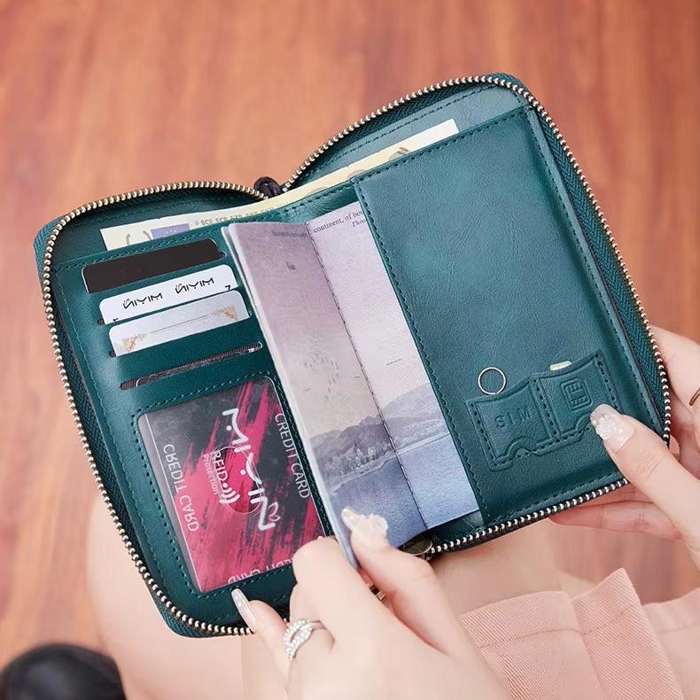 Lucas | RFID Blocking Passport Holder Travel Wallet with Wrist Strap