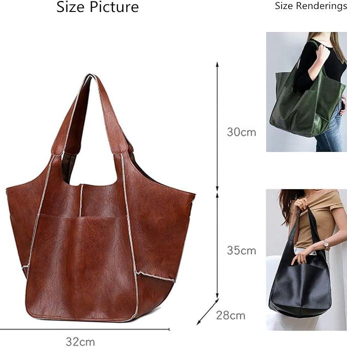 Emma | Women's Large Vegan Leather Tote Shoulder Bag