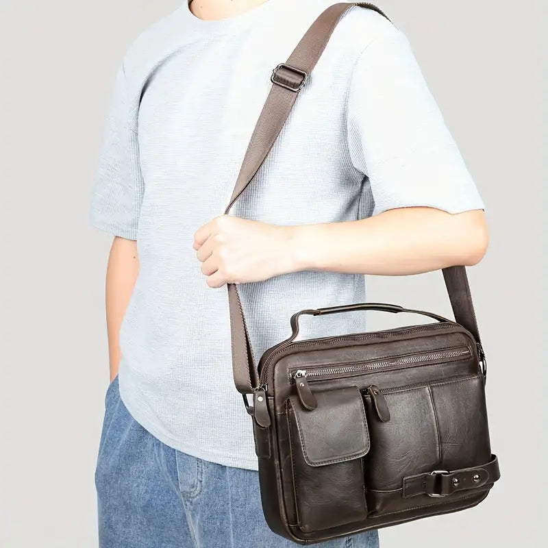 Liam | Men's Genuine Leather Crossbody Sling Bag for Tablet