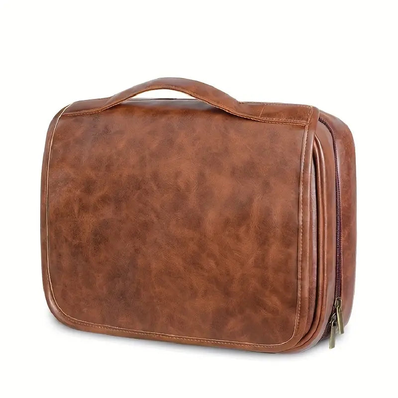 Nina | High-Capacity Cosmetic Toiletry Travel Leather Bag