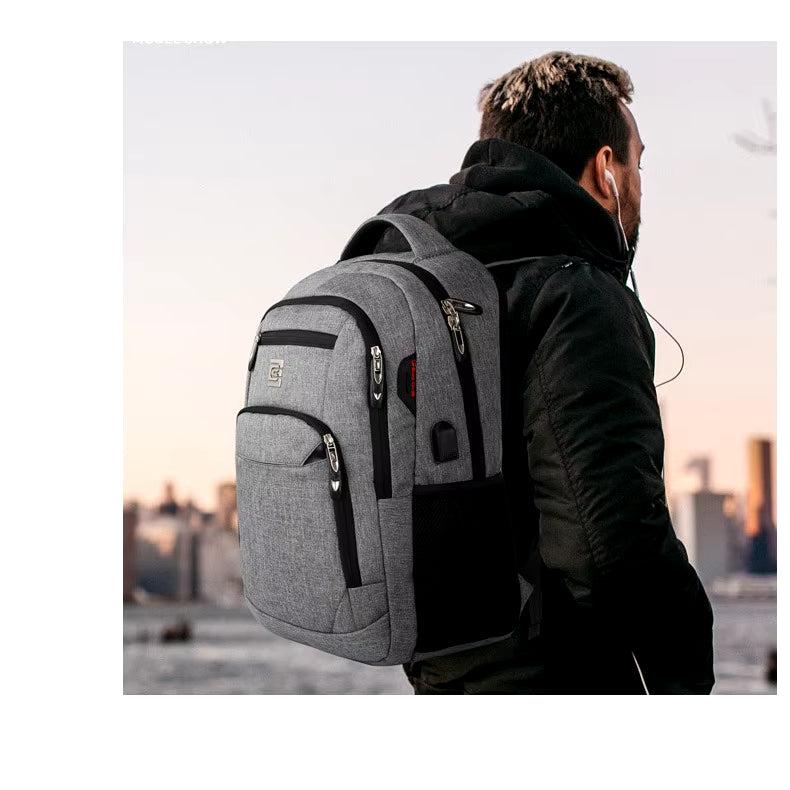 Alex | Slim Business Laptop Travel Hiking Backpack with USB Port