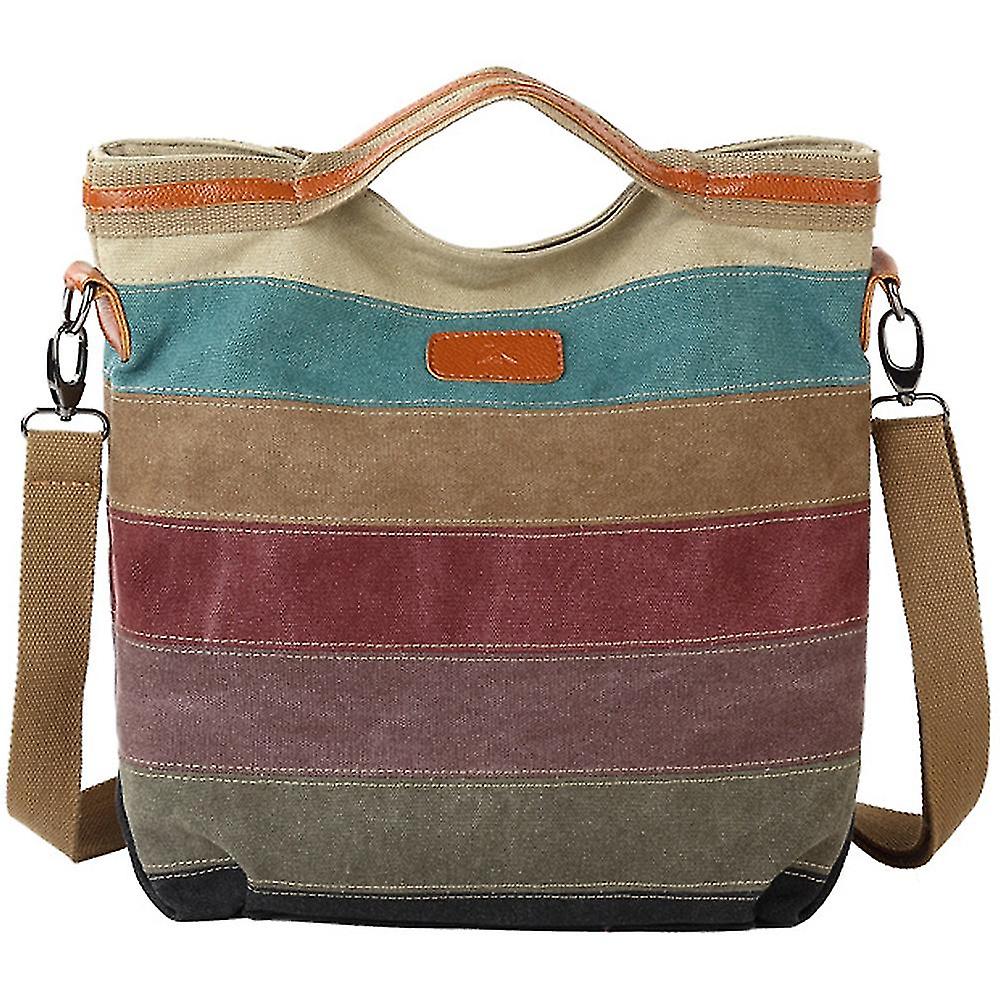 Oliver | Canvas Stripes Crossbody Messenger Handbag