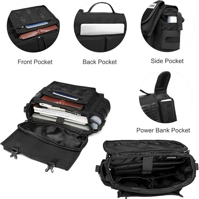 Logan | Casual Multi-Pocket Crossbody Messenger Laptop Travel Bag