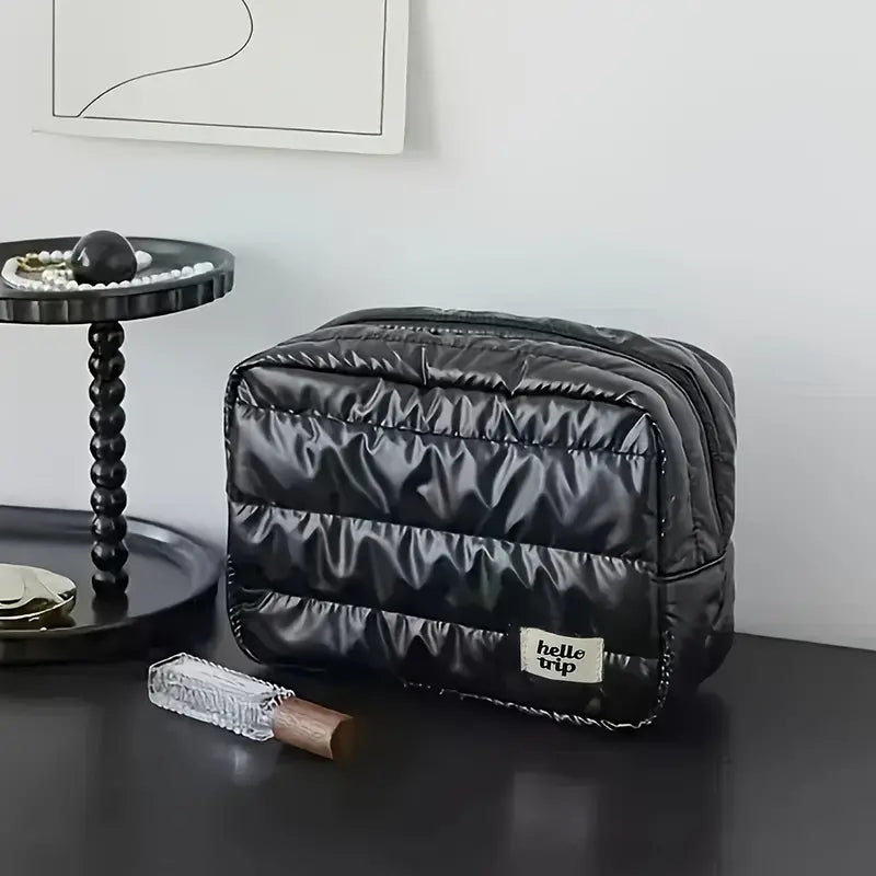 Eleanor | Quilted Padded Makeup Cosmetic Toiletry Bag