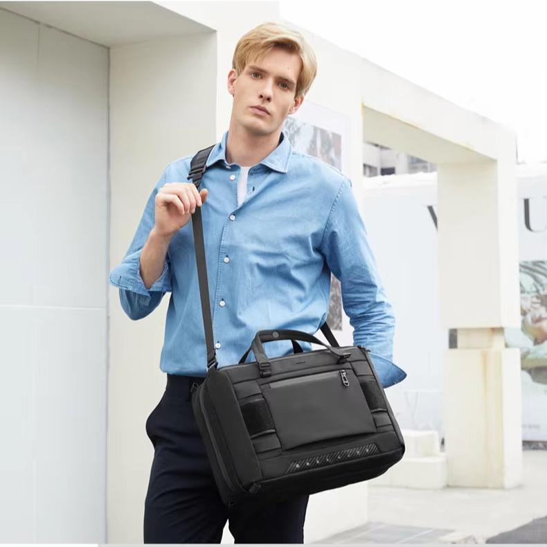 Max | Men's Business Travel Laptop Crossbody Sling Backpack Large Convertible Bag