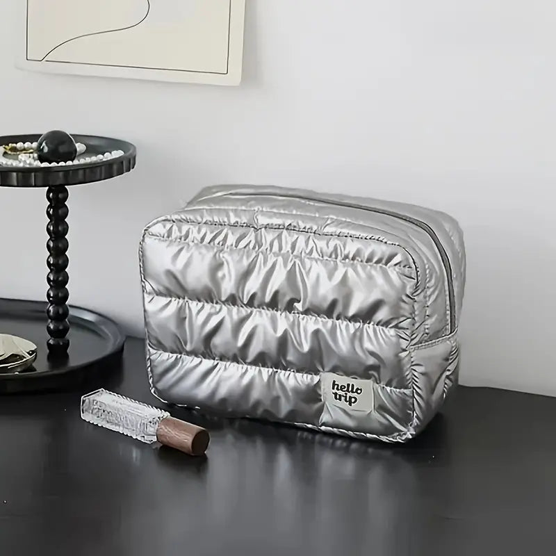 Eleanor | Quilted Padded Makeup Cosmetic Toiletry Bag