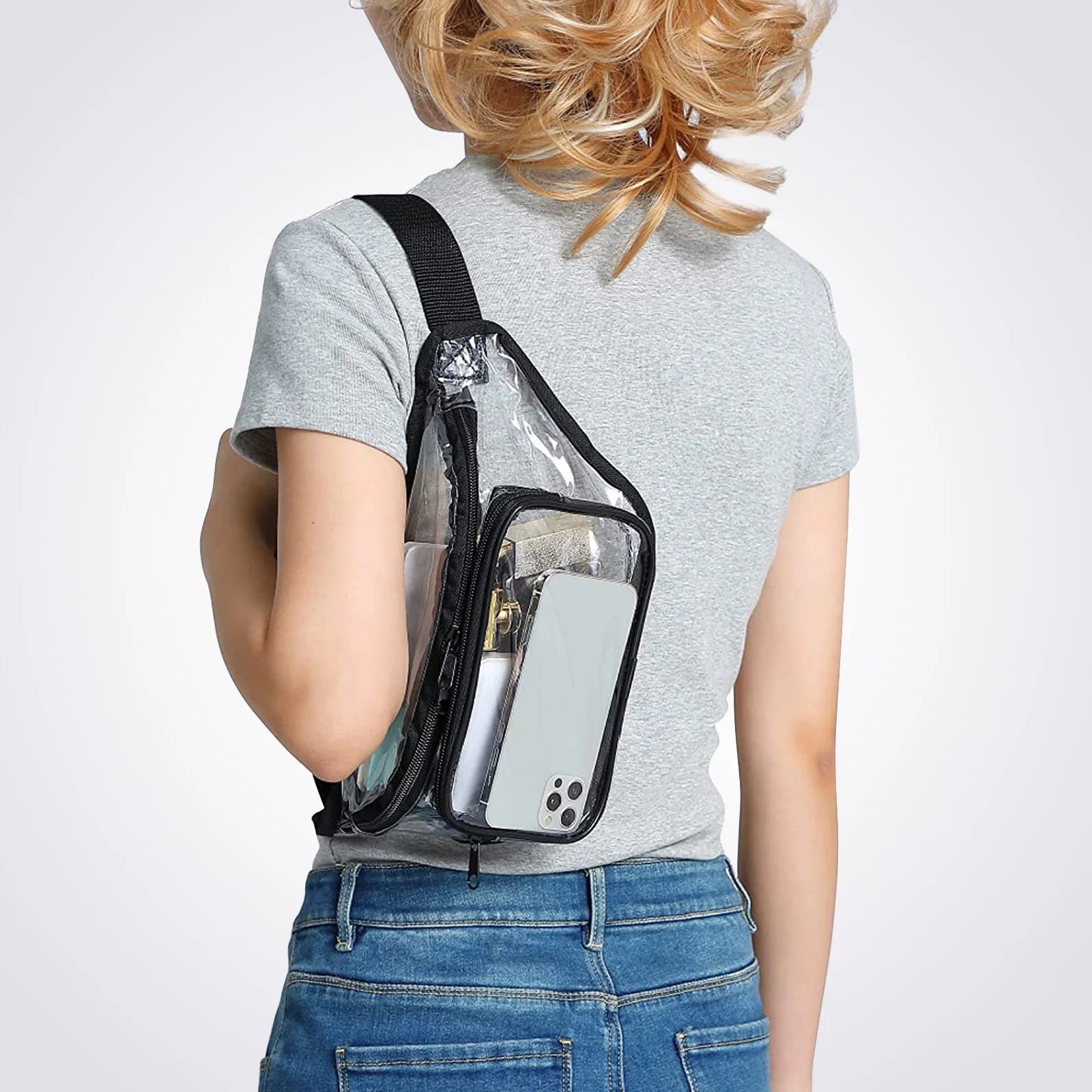 Casey | Clear Stadium Approved Waterproof Crossbody Bum Bag