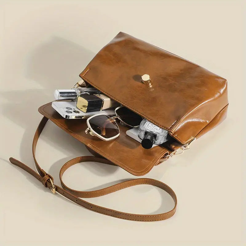 Ann | Women's Chic Vintage Faux Leather Crossbody Messenger Handbag