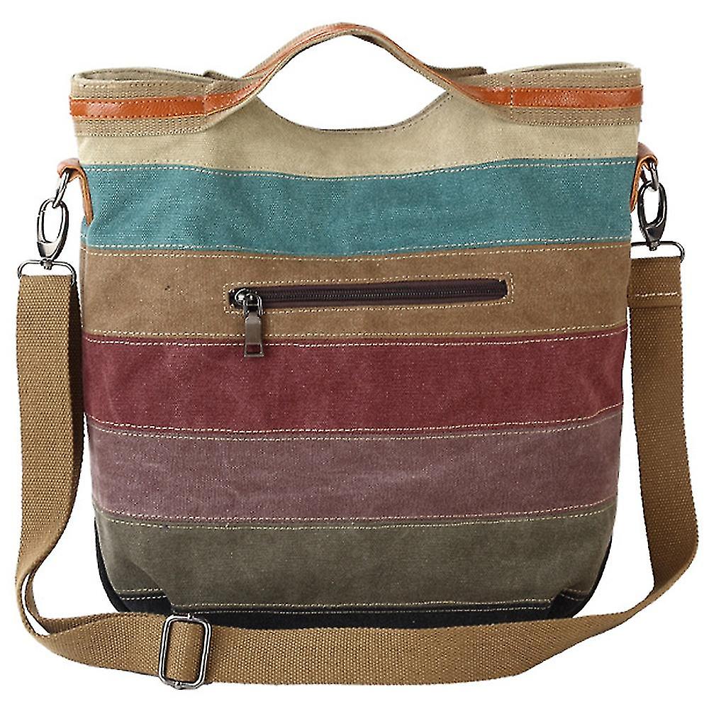 Oliver | Canvas Stripes Crossbody Messenger Handbag