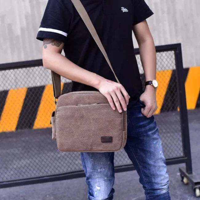 Liam | Men's Canvas Crossbody Messenger Travel Bag