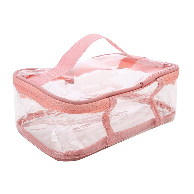 Valerie | Zippered Waterproof Clear Travel Makeup Cosmetic Toiletry Bag