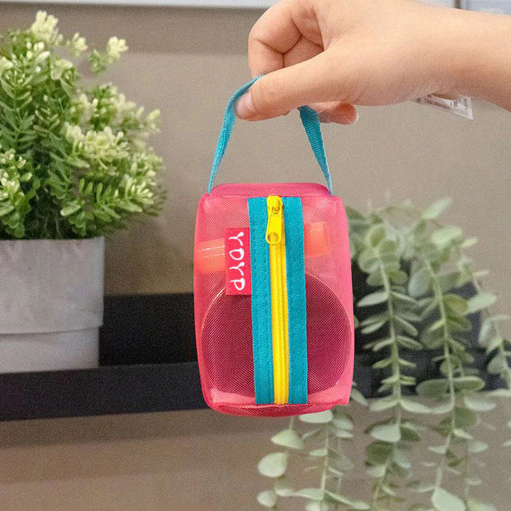 Eliana | Transparent Colorful Mesh Cosmetic Makeup Toiletry Bag